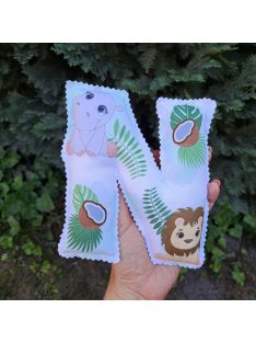   Dundi betűs girland szafari állatos - leveles - kókuszos fiús verzió