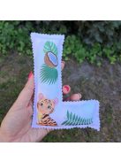 Dundi betűs girland szafari állatos - leveles - kókuszos fiús verzió