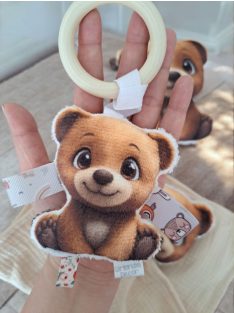 Fa karikás rágóka - maci