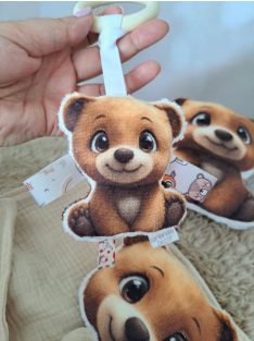 Fa karikás rágóka - maci