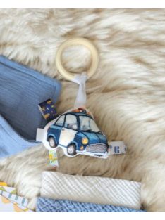 Fa karikás rágóka - rendőrautó