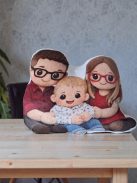 "PlüssCsalád" - formapárna saját fotó alapján