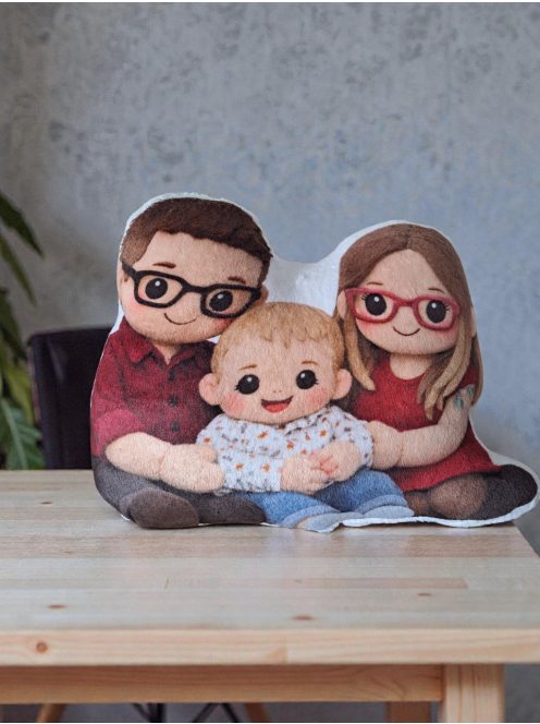 "PlüssCsalád" - formapárna saját fotó alapján