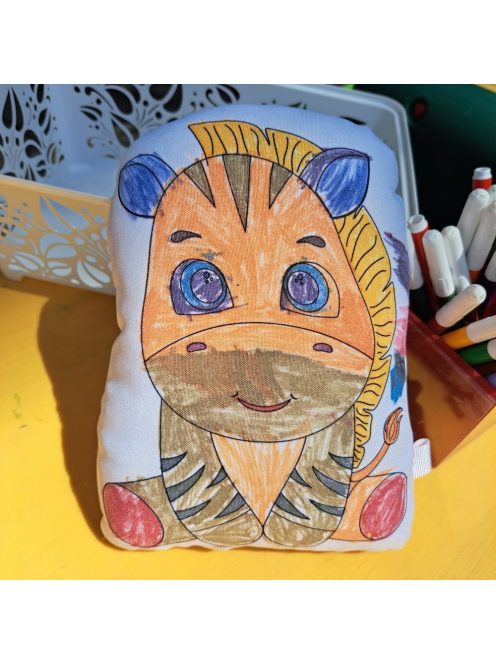 Zebra színezős párna