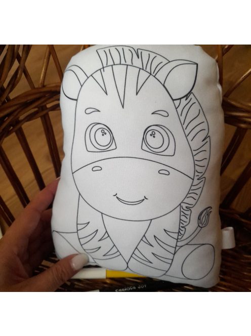 Zebra színezős párna