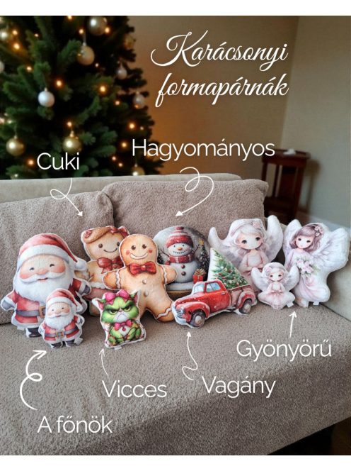 Angyalka formapárna (barna hajú)