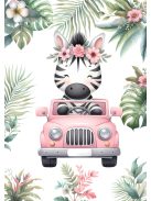 Szafari állatos gyerekszoba dekoráció falikép szett