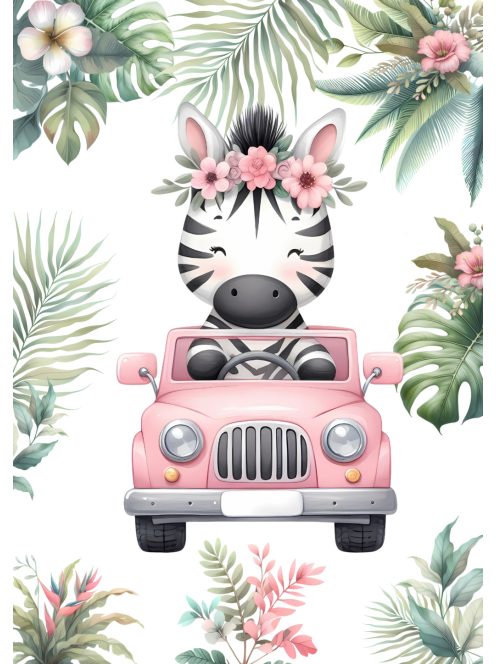 Szafari állatos gyerekszoba dekoráció falikép szett