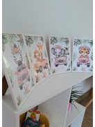 Szafari állatos gyerekszoba dekoráció falikép szett