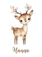 BOHO erdei állatos gyerekszoba dekoráció falikép szett