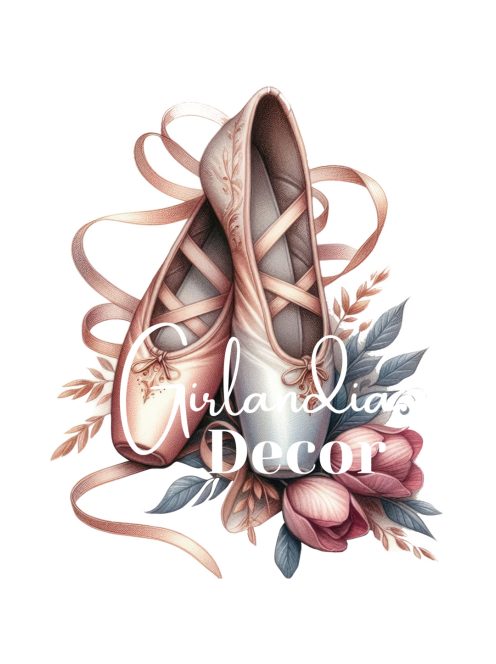 Balerina gyerekszoba dekoráció falikép szett