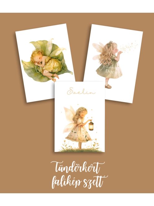 Tündérkert - gyerekszoba dekoráció falikép szett
