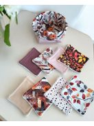 Bordó leveles arctisztító lapok praktikus tárolóval 