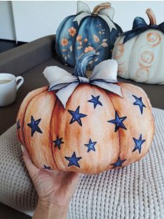Őszi dekoráció - tök formapárna narancssárga 