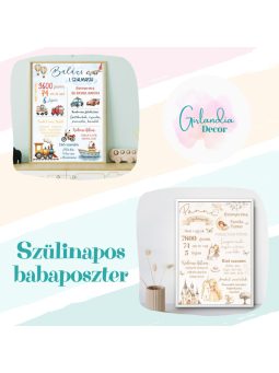 Szülinapos babaposzter